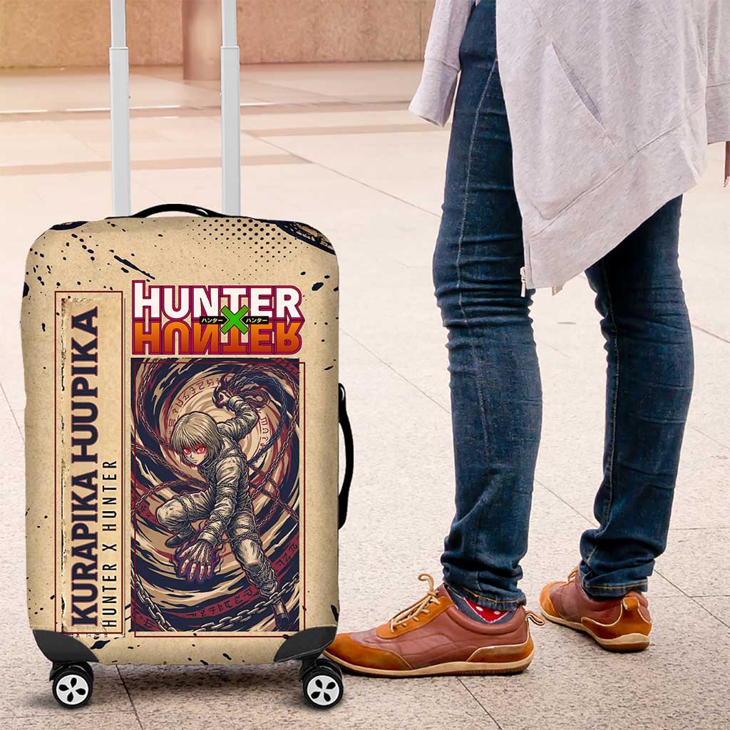 Kurapika Hunter x Hunter Chain Theme Luggage Cover with Scarlet Eyes and Vintage Anime Artwork Design - The Mazicc