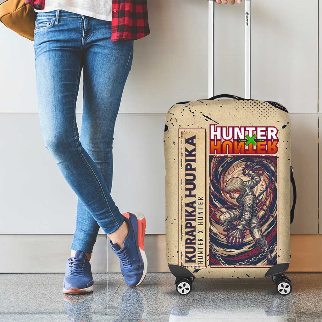 Kurapika Hunter x Hunter Chain Theme Luggage Cover with Scarlet Eyes and Vintage Anime Artwork Design - The Mazicc