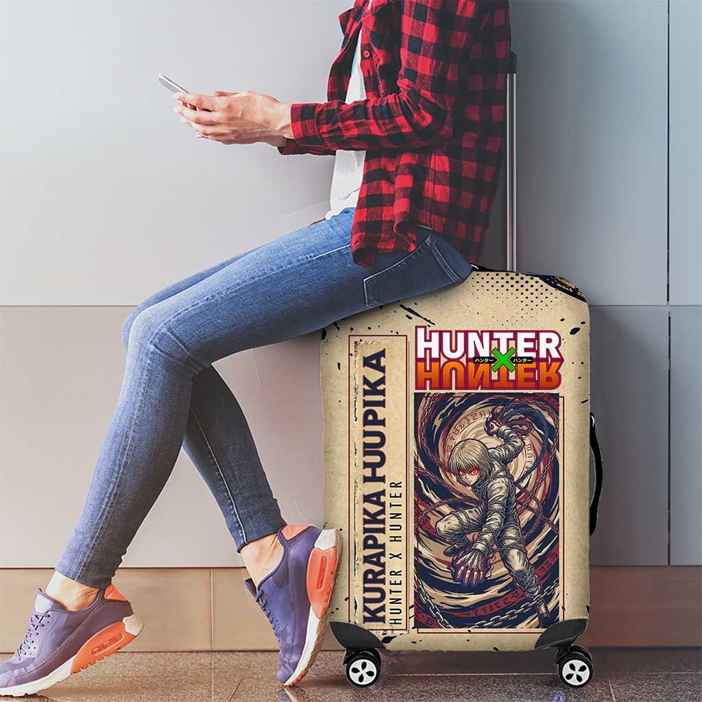 Kurapika Hunter x Hunter Chain Theme Luggage Cover with Scarlet Eyes and Vintage Anime Artwork Design - The Mazicc