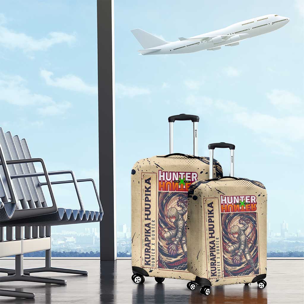 Kurapika Hunter x Hunter Chain Theme Luggage Cover with Scarlet Eyes and Vintage Anime Artwork Design - The Mazicc