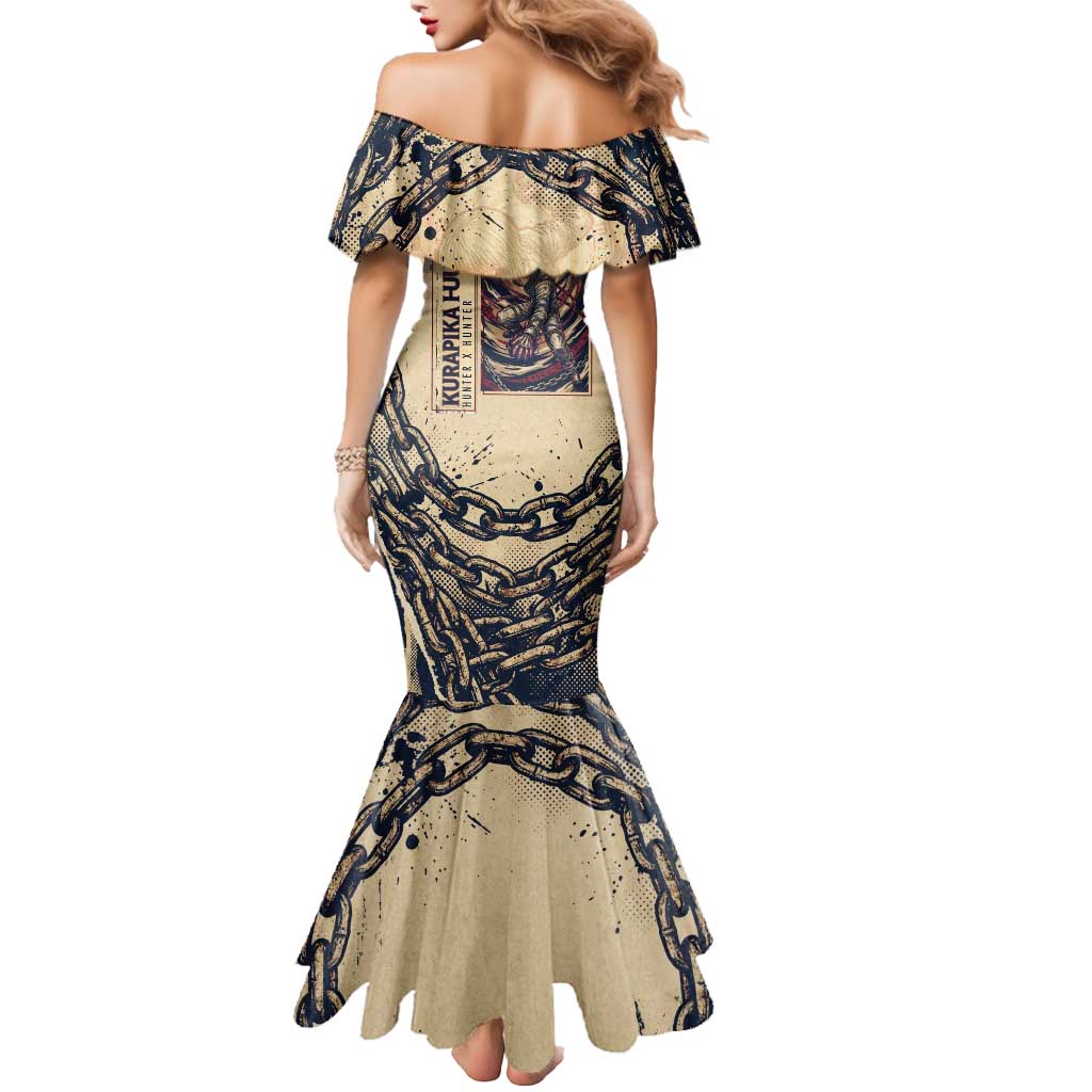 Kurapika Hunter x Hunter Chain Theme Mermaid Dress with Scarlet Eyes and Vintage Anime Artwork Design - The Mazicc