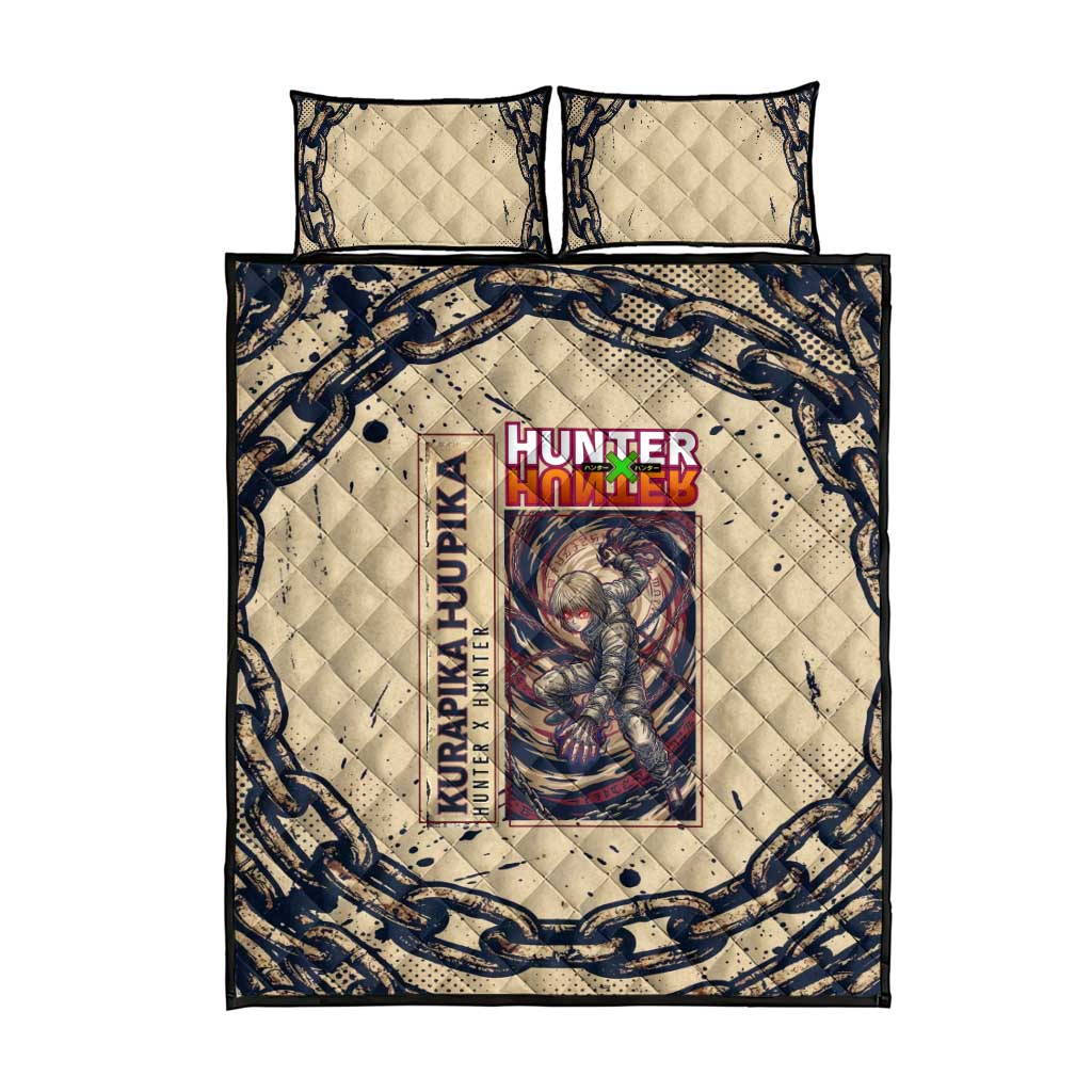 Kurapika Hunter x Hunter Chain Theme Quilt Bed Set with Scarlet Eyes and Vintage Anime Artwork Design - The Mazicc