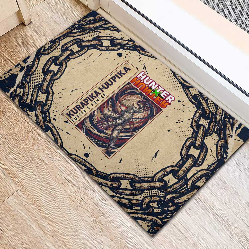Kurapika Hunter x Hunter Chain Theme Rubber Doormat with Scarlet Eyes and Vintage Anime Artwork Design - The Mazicc