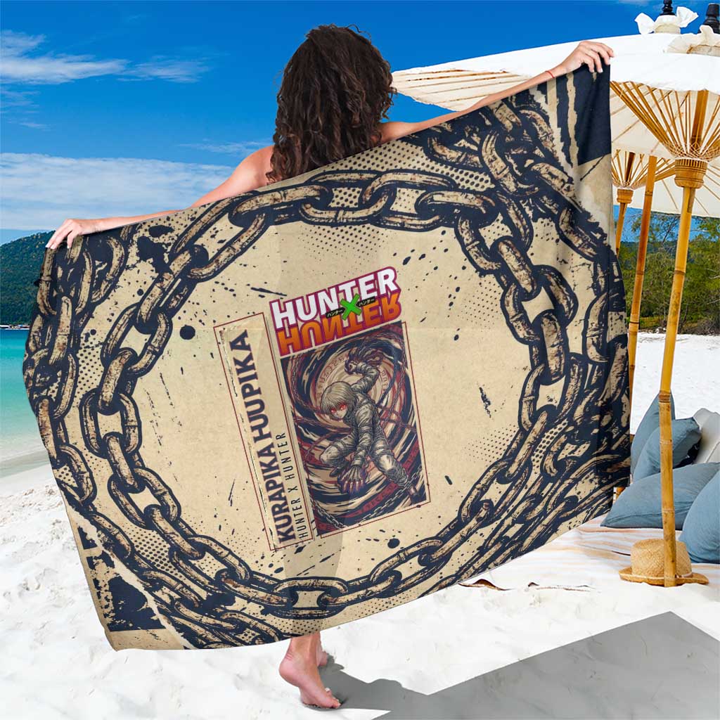 Kurapika Hunter x Hunter Chain Theme Sarong with Scarlet Eyes and Vintage Anime Artwork Design - The Mazicc