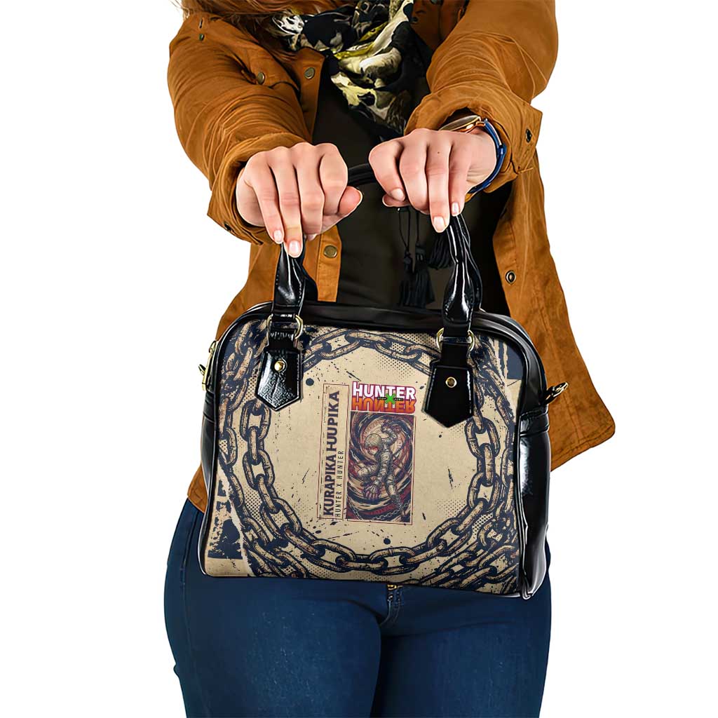Kurapika Hunter x Hunter Chain Theme Shoulder Handbag with Scarlet Eyes and Vintage Anime Artwork Design - The Mazicc