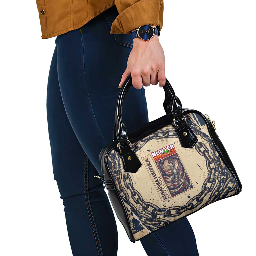 Kurapika Hunter x Hunter Chain Theme Shoulder Handbag with Scarlet Eyes and Vintage Anime Artwork Design - The Mazicc