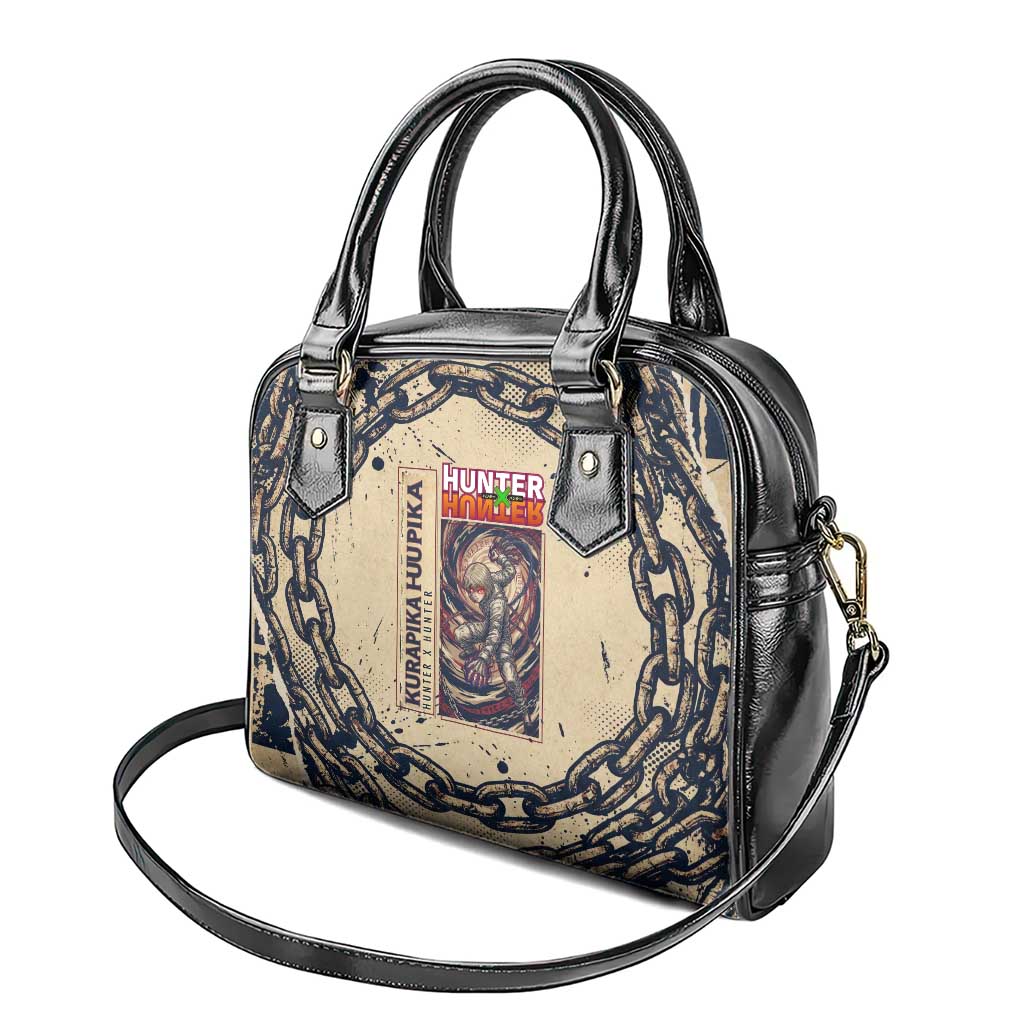 Kurapika Hunter x Hunter Chain Theme Shoulder Handbag with Scarlet Eyes and Vintage Anime Artwork Design - The Mazicc