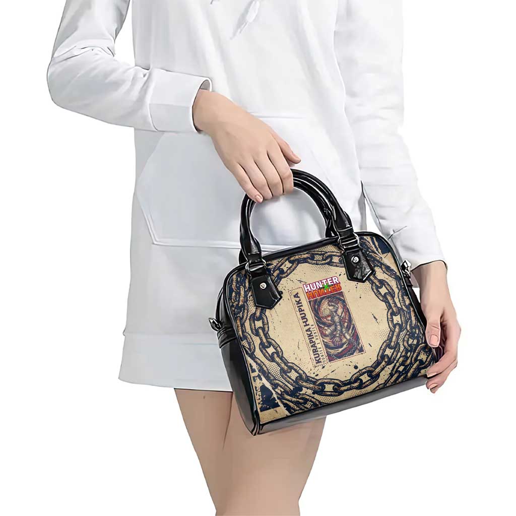 Kurapika Hunter x Hunter Chain Theme Shoulder Handbag with Scarlet Eyes and Vintage Anime Artwork Design - The Mazicc