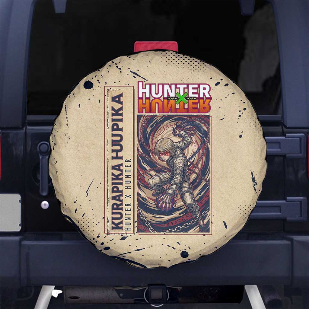 Kurapika Hunter x Hunter Chain Theme Spare Tire Cover with Scarlet Eyes and Vintage Anime Artwork Design - The Mazicc