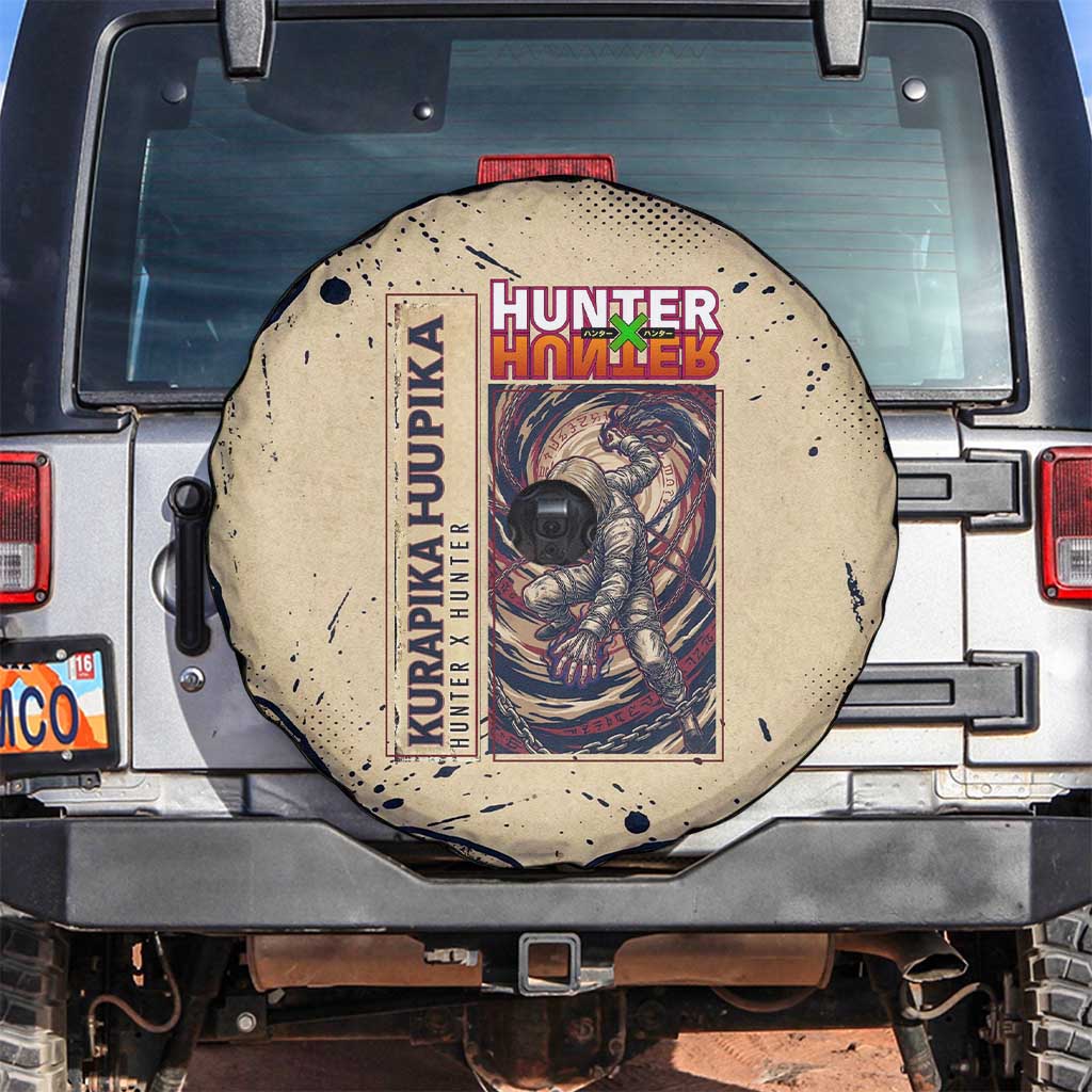 Kurapika Hunter x Hunter Chain Theme Spare Tire Cover with Scarlet Eyes and Vintage Anime Artwork Design - The Mazicc