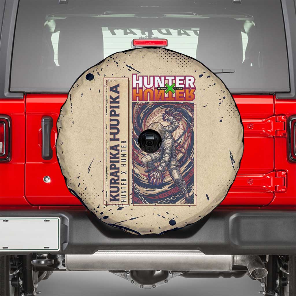 Kurapika Hunter x Hunter Chain Theme Spare Tire Cover with Scarlet Eyes and Vintage Anime Artwork Design - The Mazicc