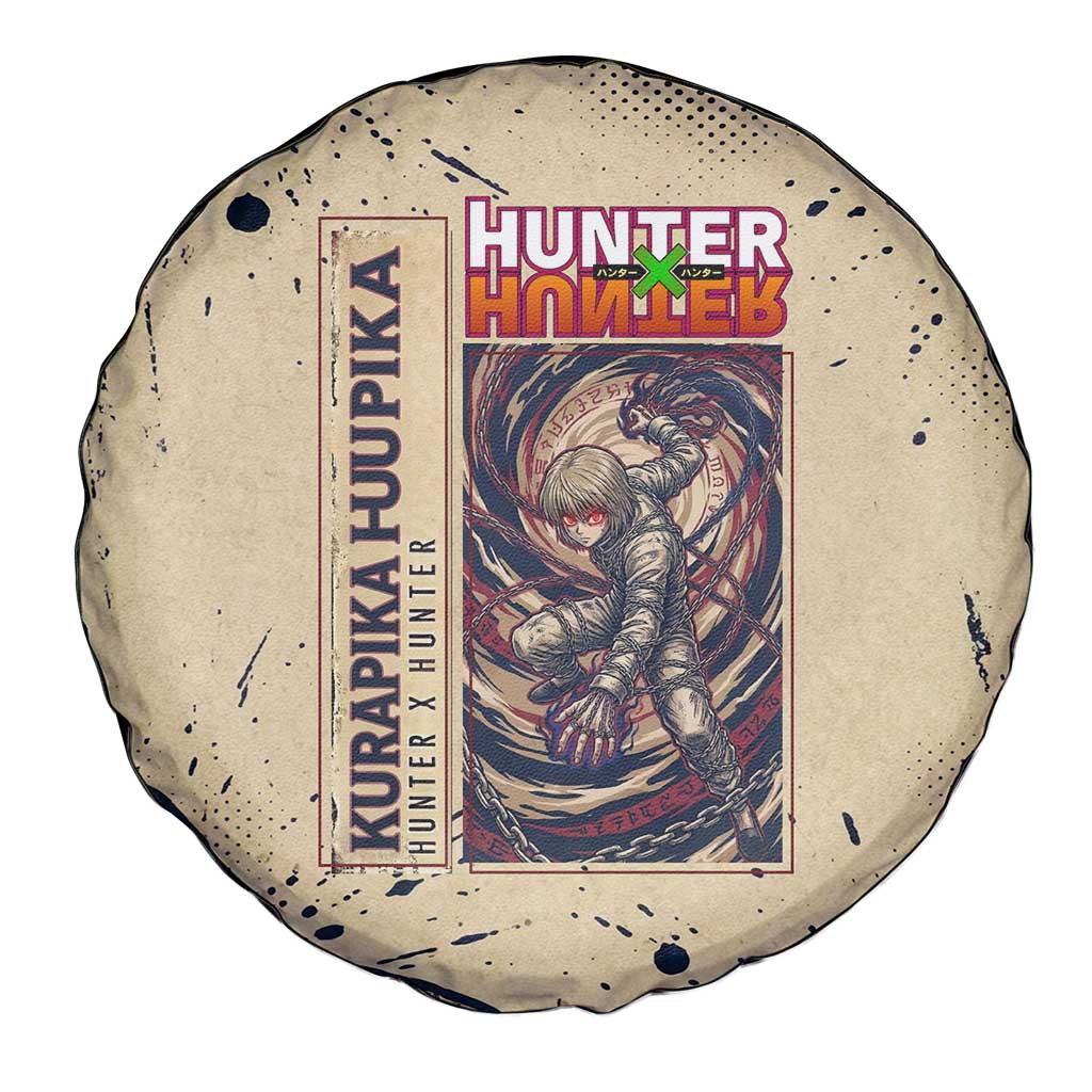 Kurapika Hunter x Hunter Chain Theme Spare Tire Cover with Scarlet Eyes and Vintage Anime Artwork Design - The Mazicc