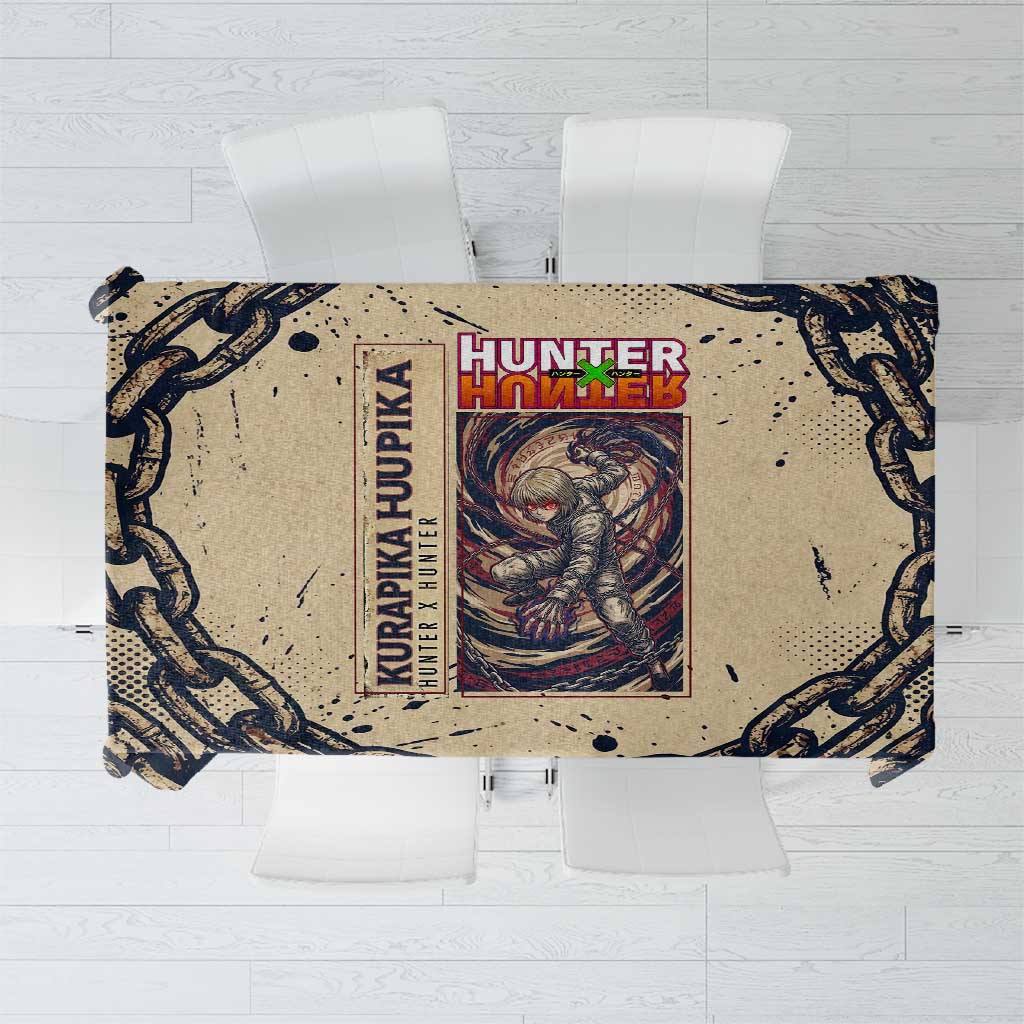 Kurapika Hunter x Hunter Chain Theme Tablecloth with Scarlet Eyes and Vintage Anime Artwork Design - The Mazicc