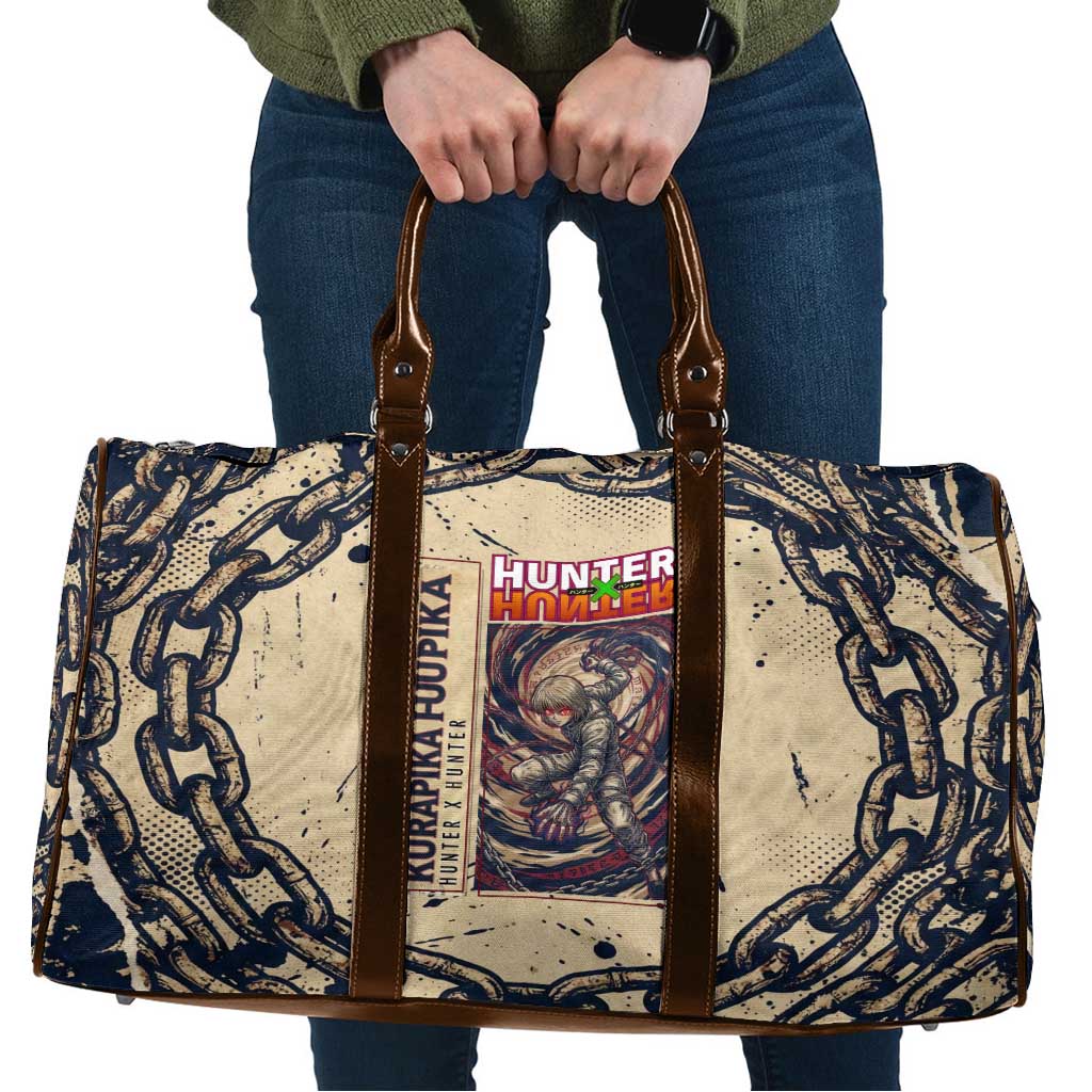 Kurapika Hunter x Hunter Chain Theme Travel Bag with Scarlet Eyes and Vintage Anime Artwork Design - The Mazicc