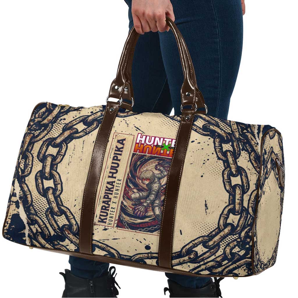 Kurapika Hunter x Hunter Chain Theme Travel Bag with Scarlet Eyes and Vintage Anime Artwork Design - The Mazicc