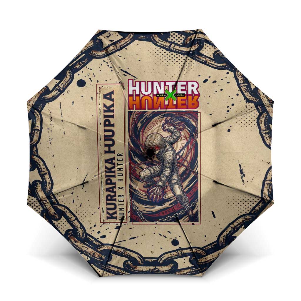 Kurapika Hunter x Hunter Chain Theme Umbrella with Scarlet Eyes and Vintage Anime Artwork Design - The Mazicc