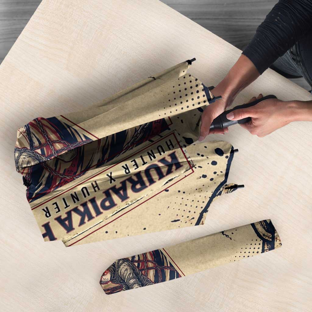 Kurapika Hunter x Hunter Chain Theme Umbrella with Scarlet Eyes and Vintage Anime Artwork Design - The Mazicc