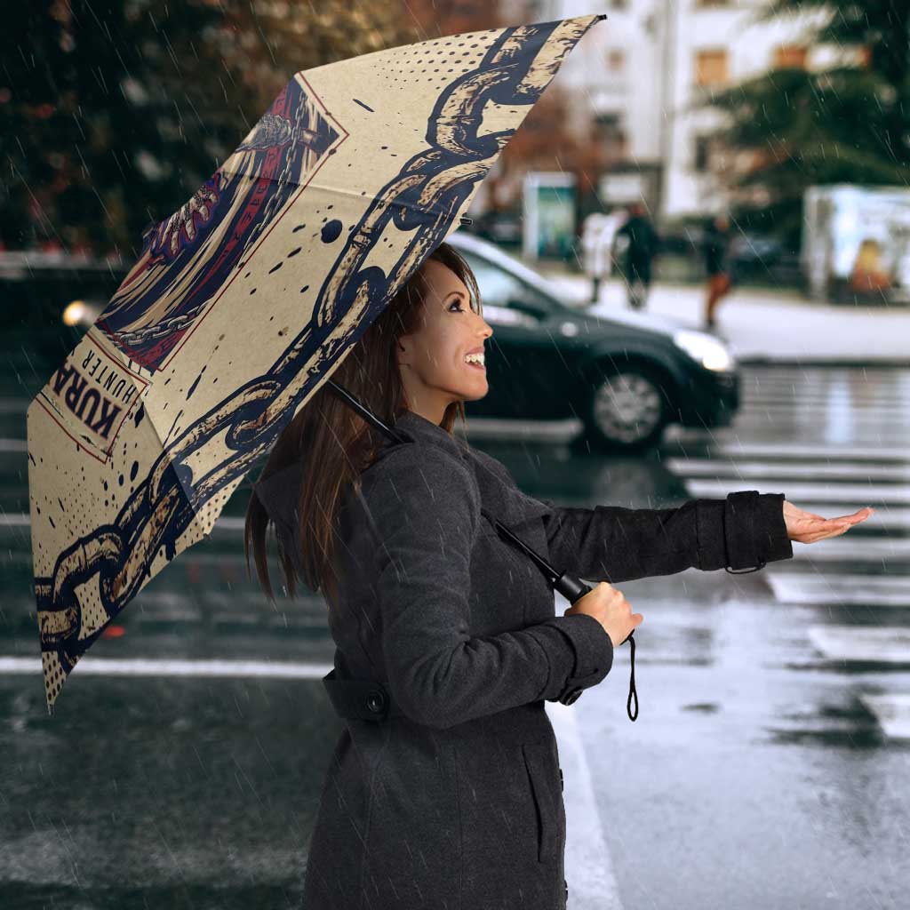Kurapika Hunter x Hunter Chain Theme Umbrella with Scarlet Eyes and Vintage Anime Artwork Design - The Mazicc