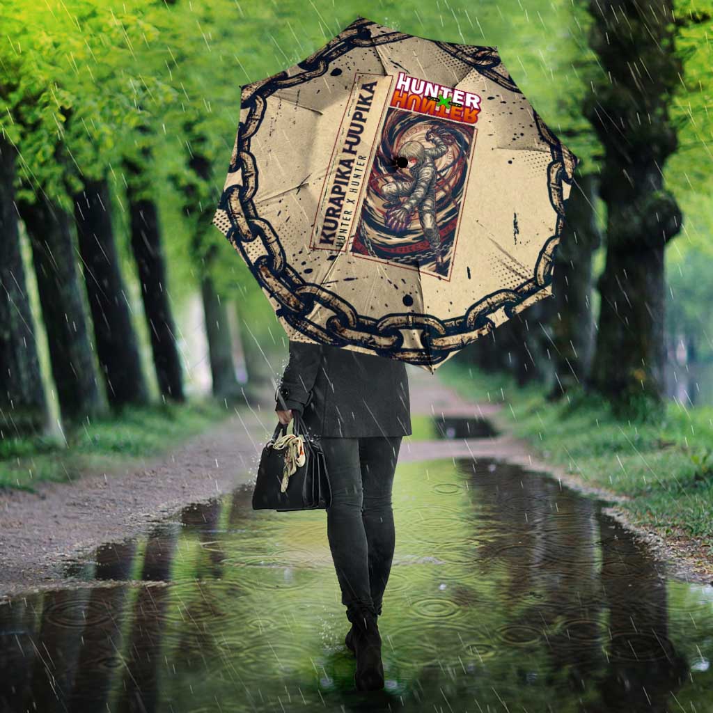 Kurapika Hunter x Hunter Chain Theme Umbrella with Scarlet Eyes and Vintage Anime Artwork Design - The Mazicc