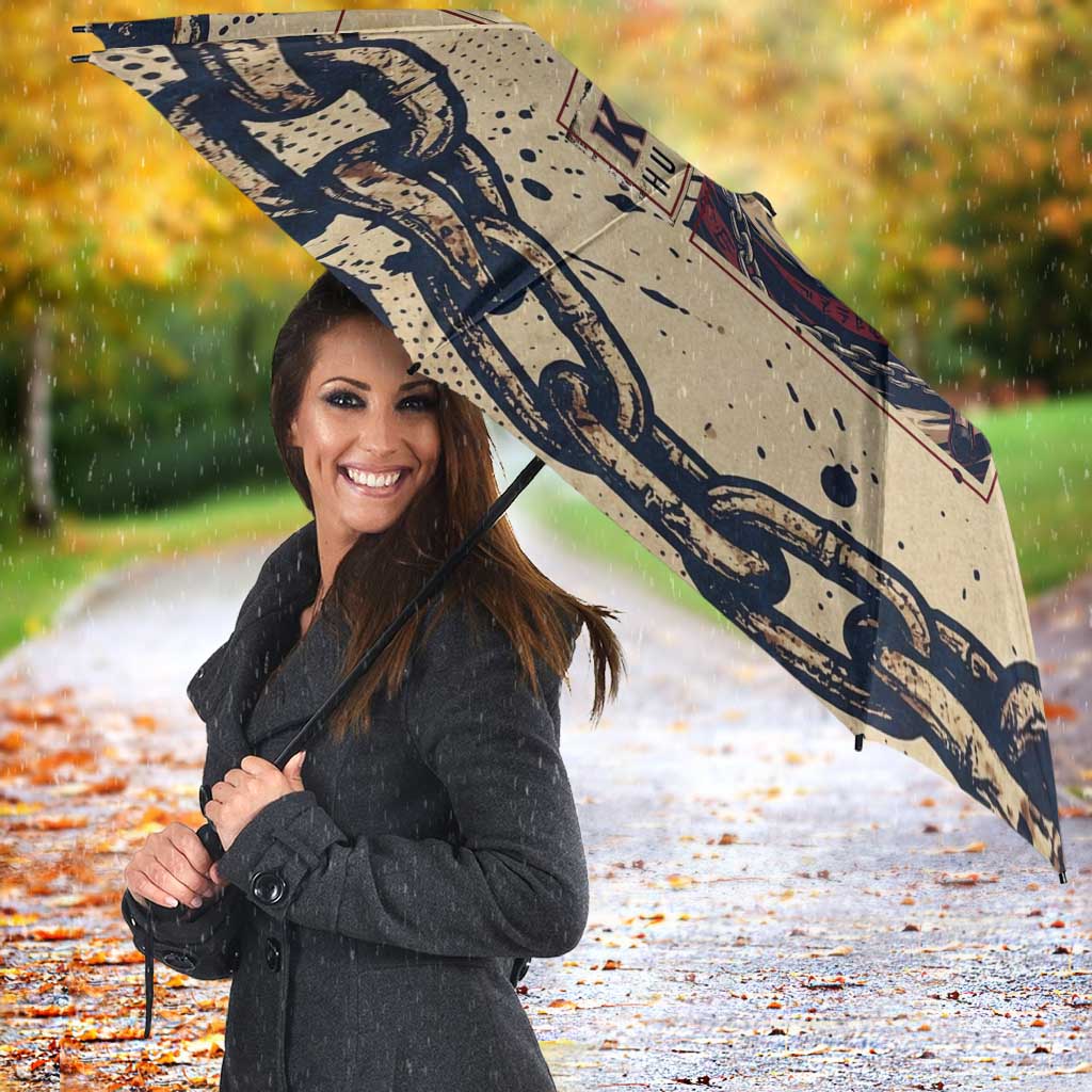 Kurapika Hunter x Hunter Chain Theme Umbrella with Scarlet Eyes and Vintage Anime Artwork Design - The Mazicc