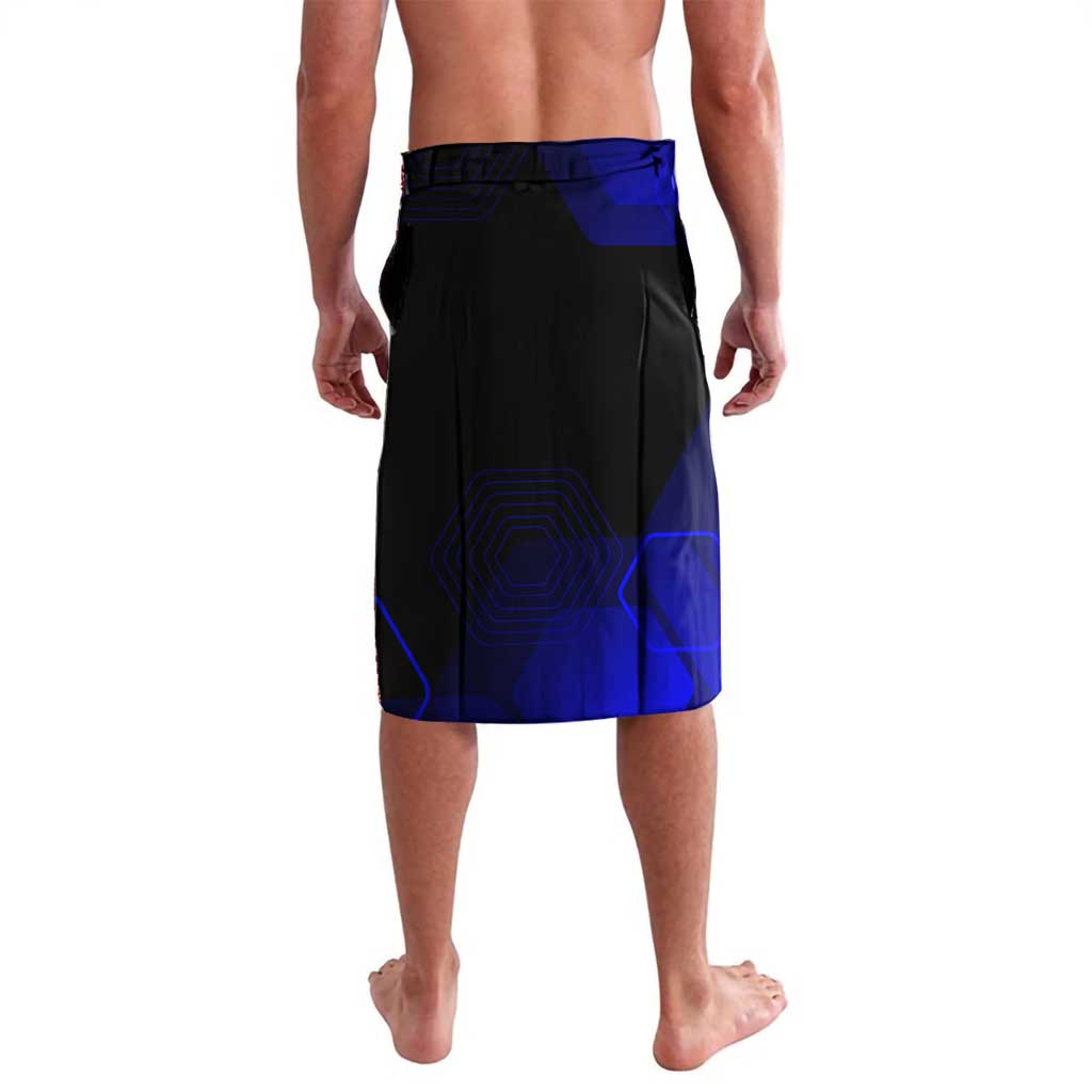 Megumi Fushiguro Jujutsu Kaisen Blue Hexagon Design Lavalava with Shadow Techniques and Manga Style Art - The Mazicc
