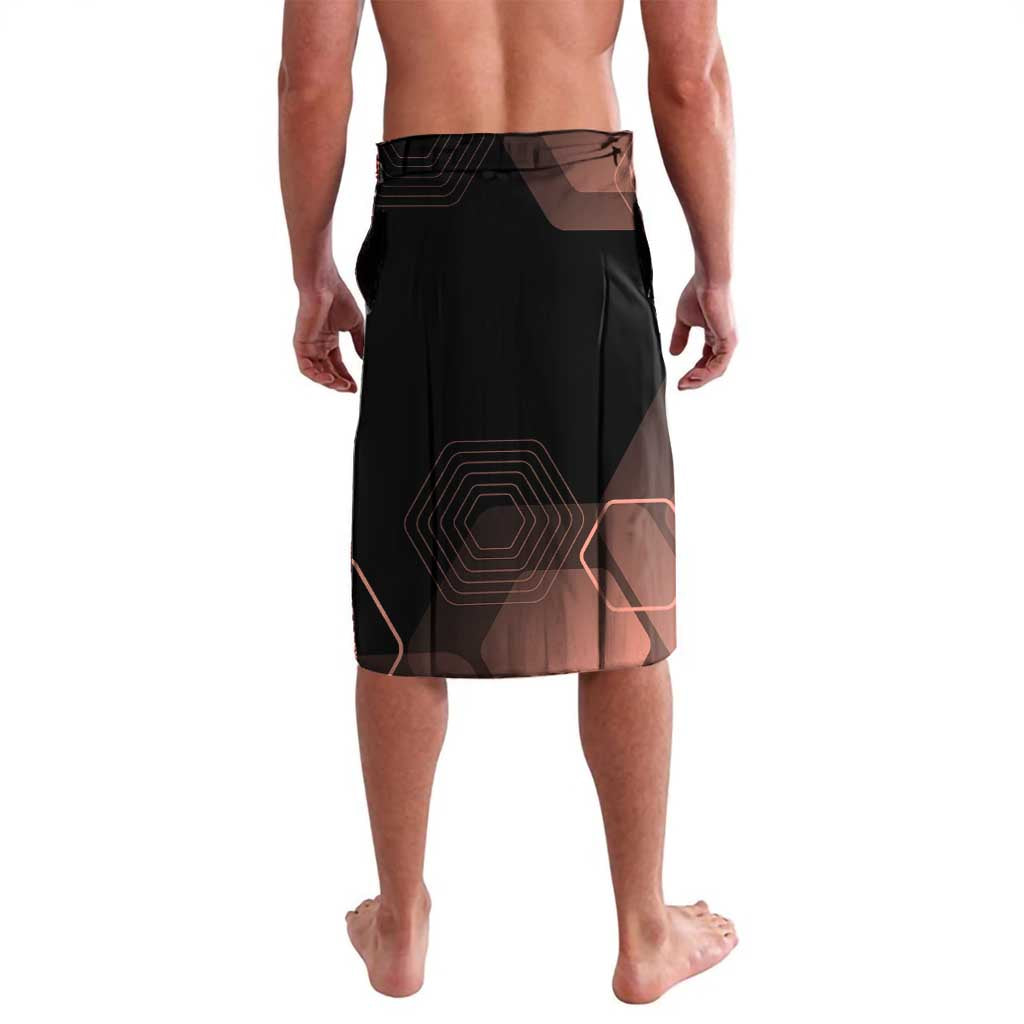 Ryomen Sukuna Jujutsu Kaisen Brown Hexagon Design Lavalava with Cursed Marks and Manga Style Art - The Mazicc