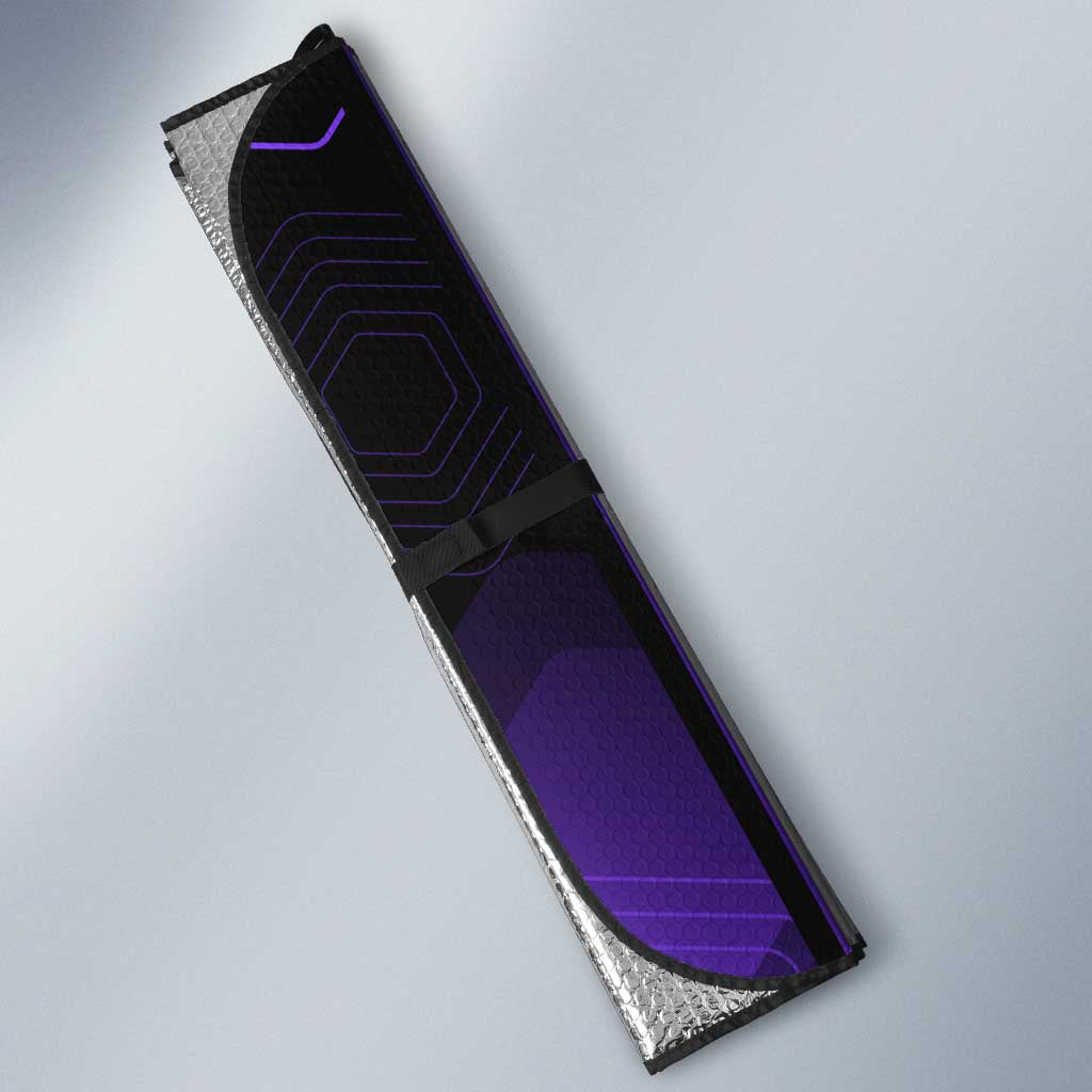 Yuta Okkotsu Jujutsu Kaisen Auto Sun Shade Purple Hexagon Design - The Mazicc