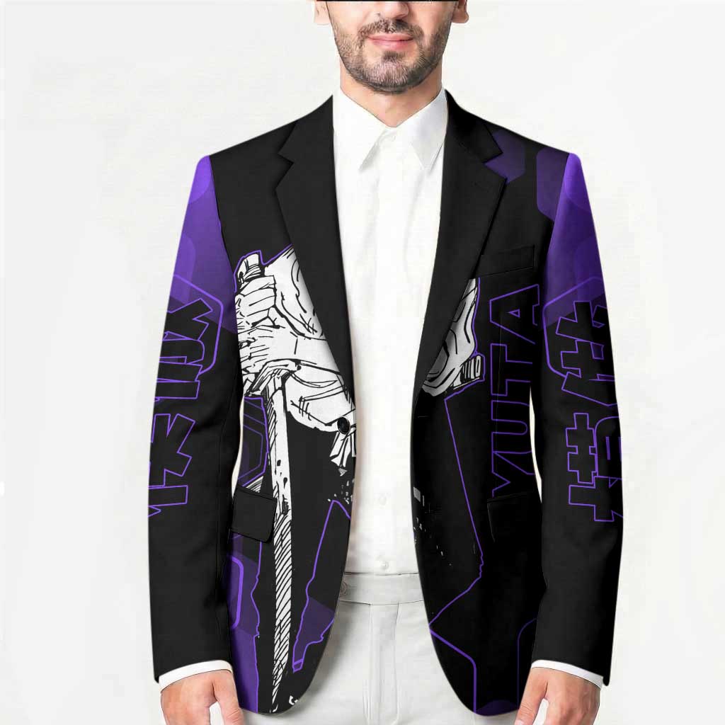 Yuta Okkotsu Jujutsu Kaisen Blazer Purple Hexagon Design - The Mazicc