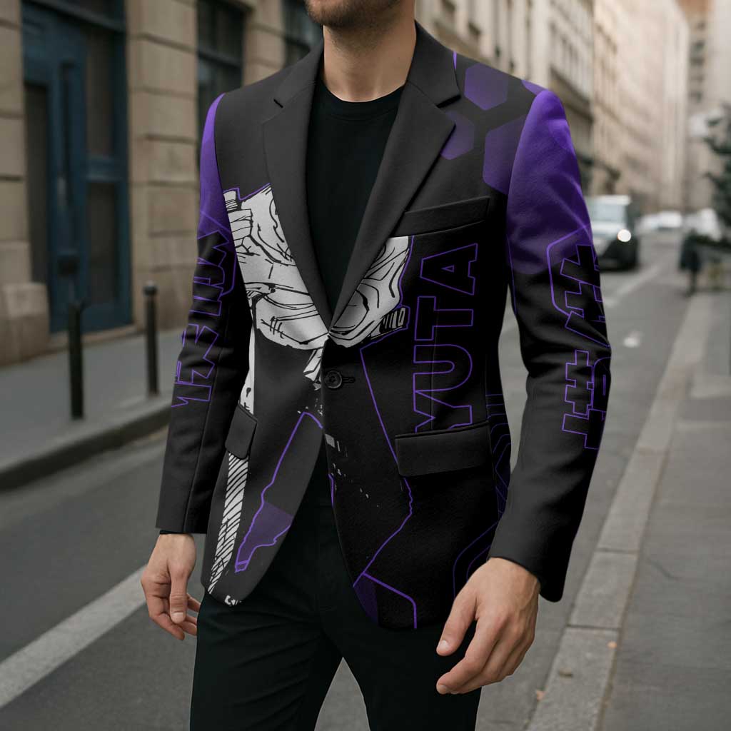 Yuta Okkotsu Jujutsu Kaisen Blazer Purple Hexagon Design - The Mazicc