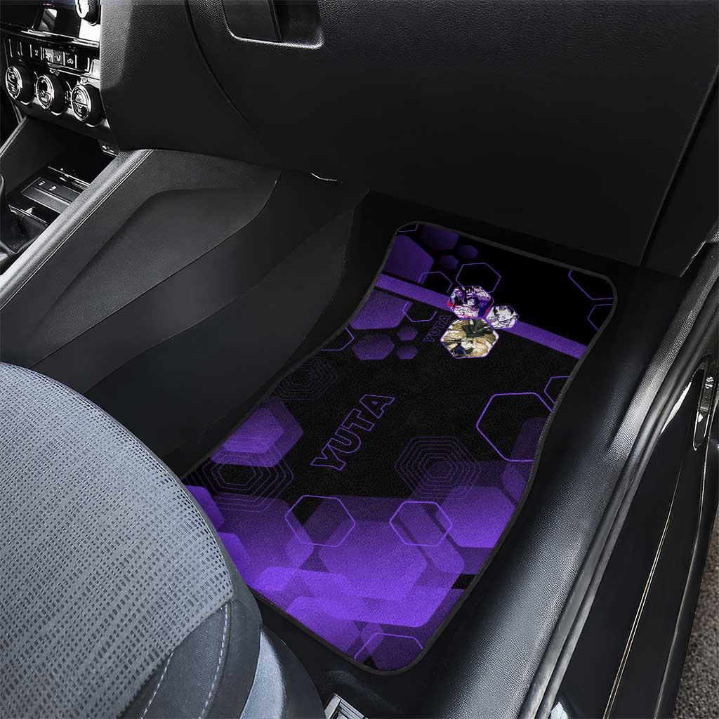 Yuta Okkotsu Jujutsu Kaisen Car Mats Purple Hexagon Design - The Mazicc