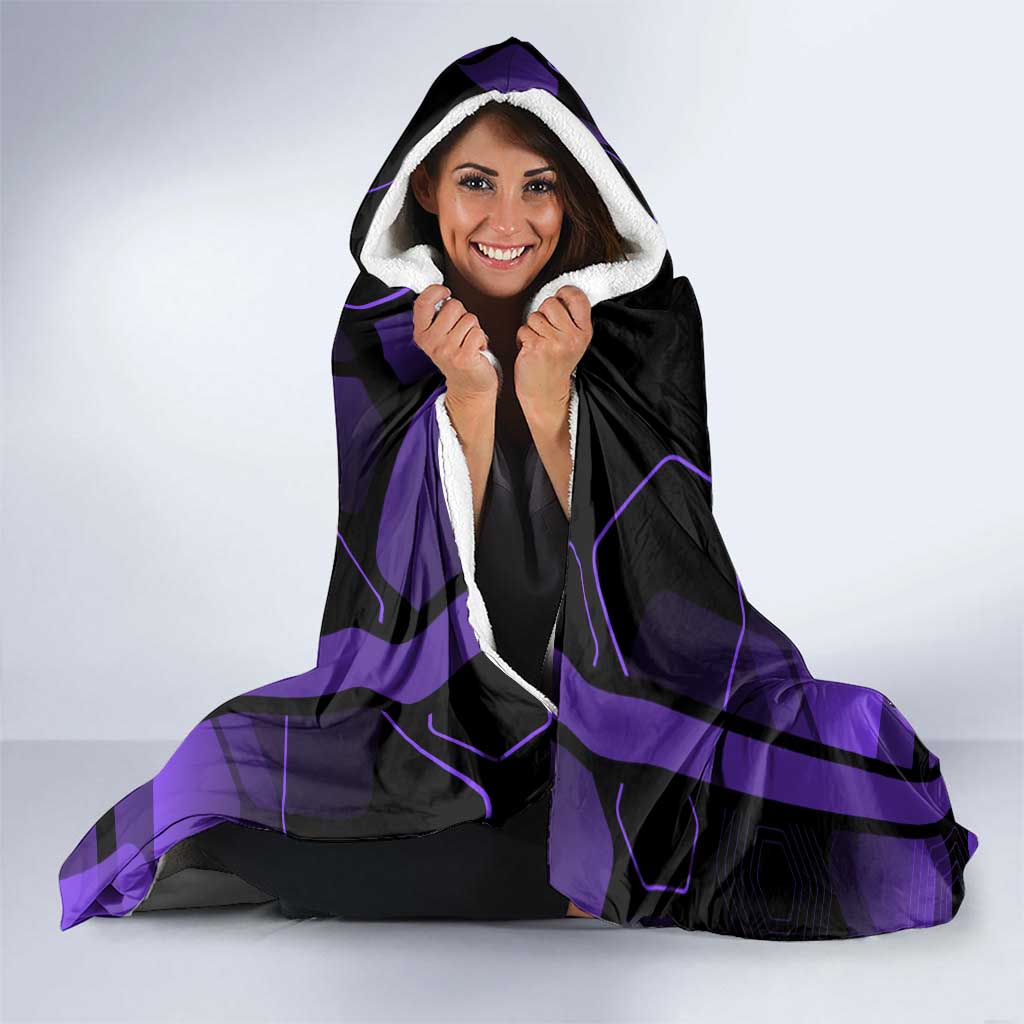 Yuta Okkotsu Jujutsu Kaisen Hooded Blanket Purple Hexagon Design - The Mazicc