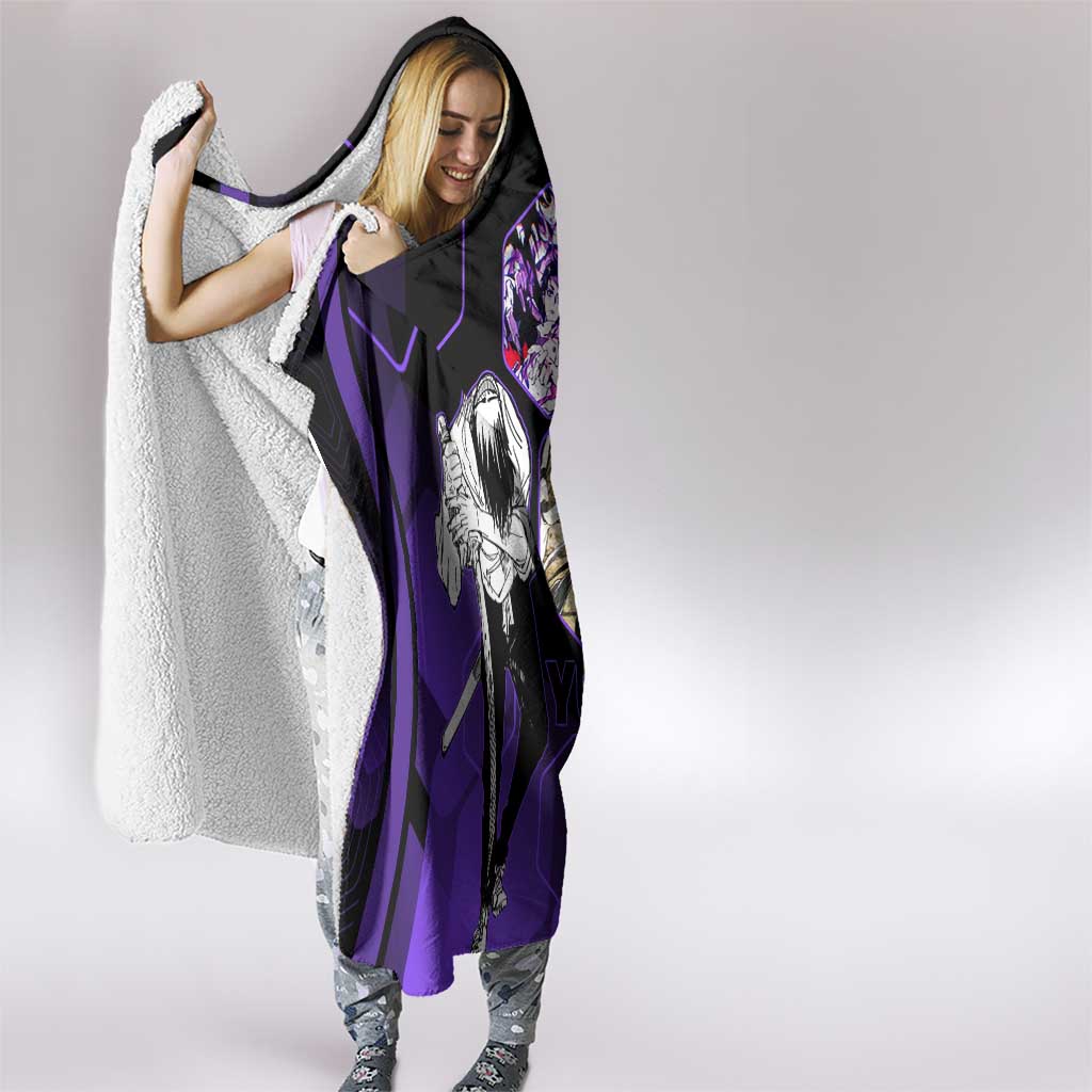 Yuta Okkotsu Jujutsu Kaisen Hooded Blanket Purple Hexagon Design - The Mazicc