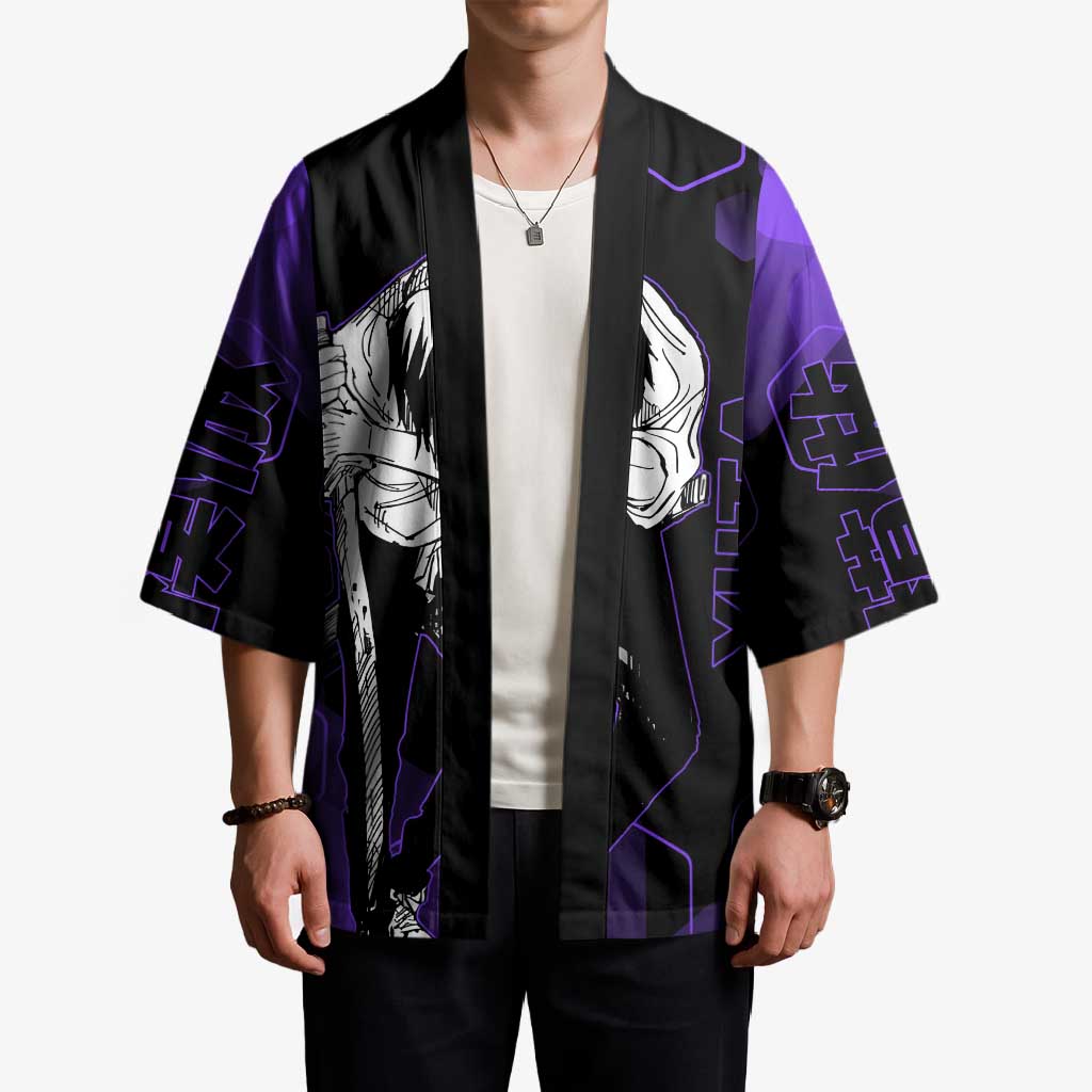 Yuta Okkotsu Jujutsu Kaisen Kimono Purple Hexagon Design - The Mazicc
