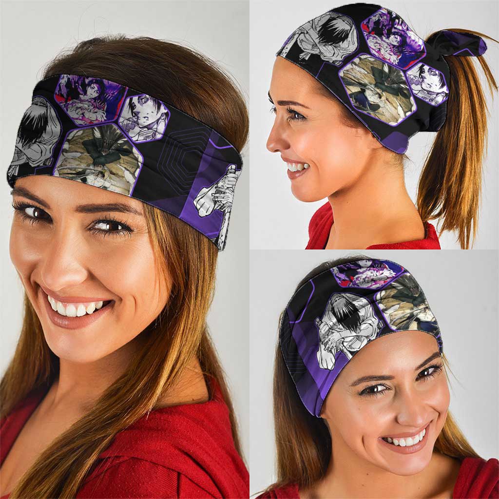 Yuta Okkotsu Jujutsu Kaisen Neck Gaiter Purple Hexagon Design - The Mazicc
