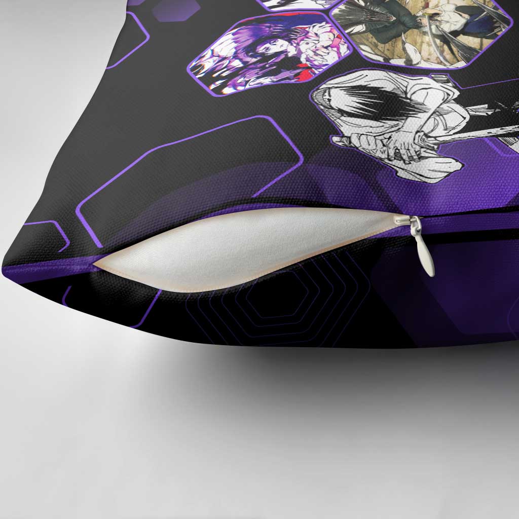 Yuta Okkotsu Jujutsu Kaisen Pillow Cover Purple Hexagon Design - The Mazicc