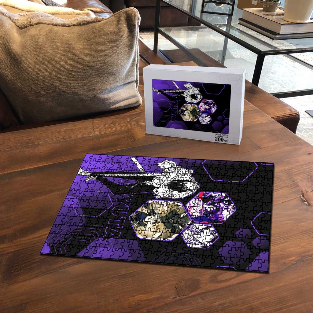 Yuta Okkotsu Jujutsu Kaisen Puzzle Purple Hexagon Design - The Mazicc