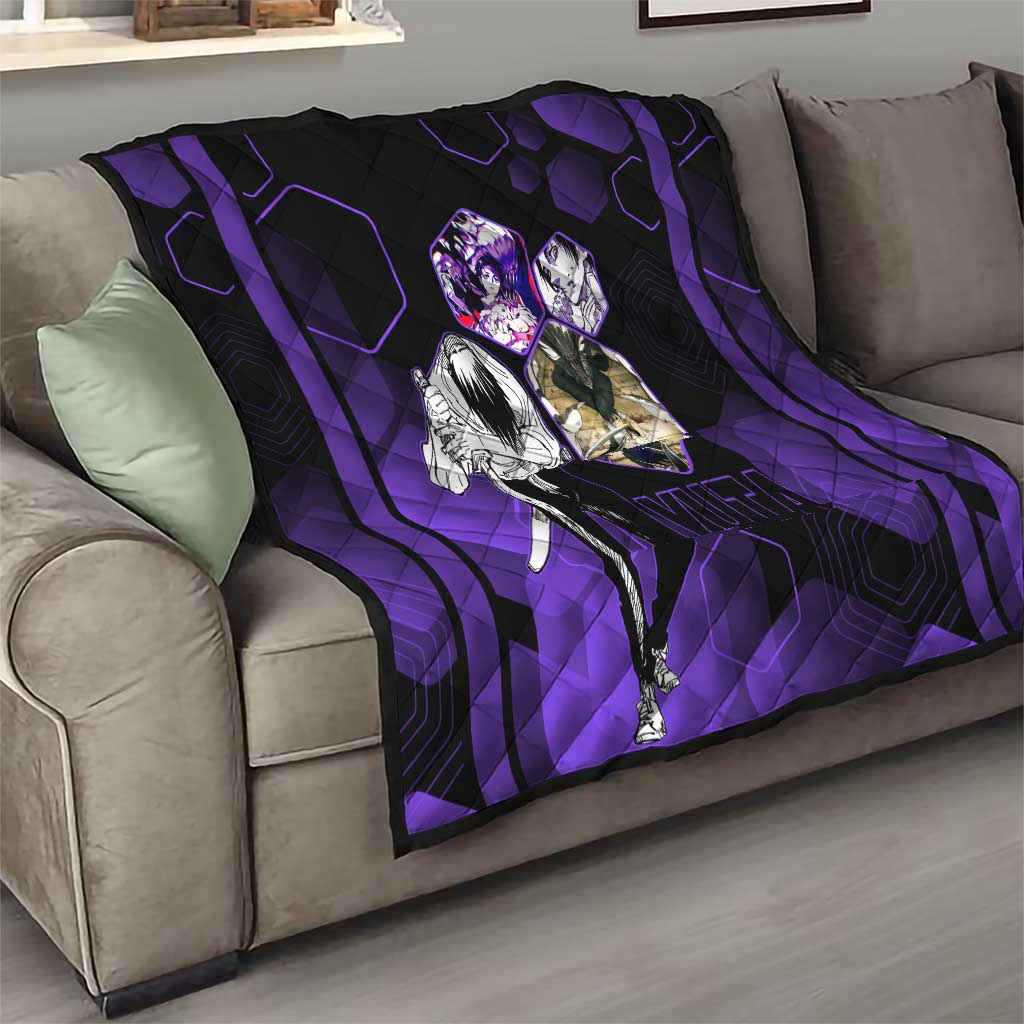 Yuta Okkotsu Jujutsu Kaisen Quilt Purple Hexagon Design - The Mazicc