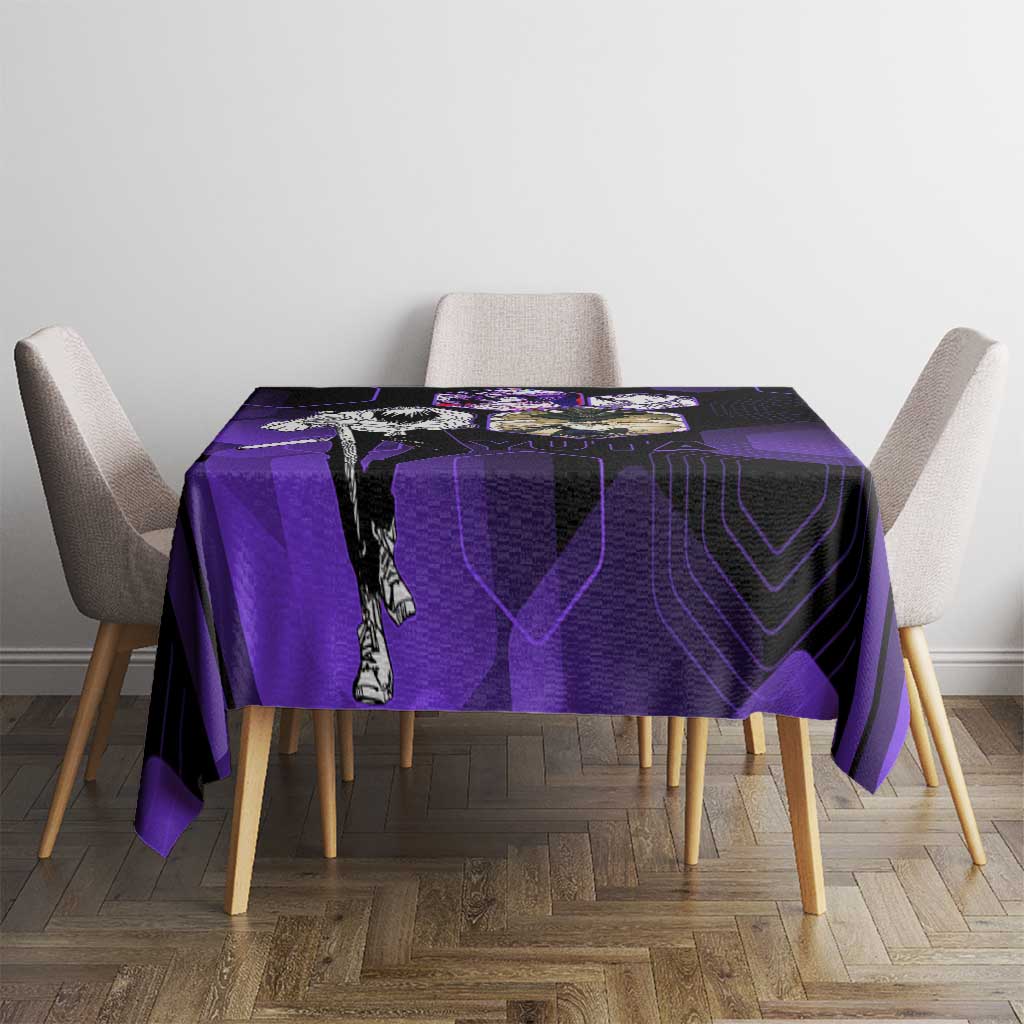 Yuta Okkotsu Jujutsu Kaisen Tablecloth Purple Hexagon Design - The Mazicc