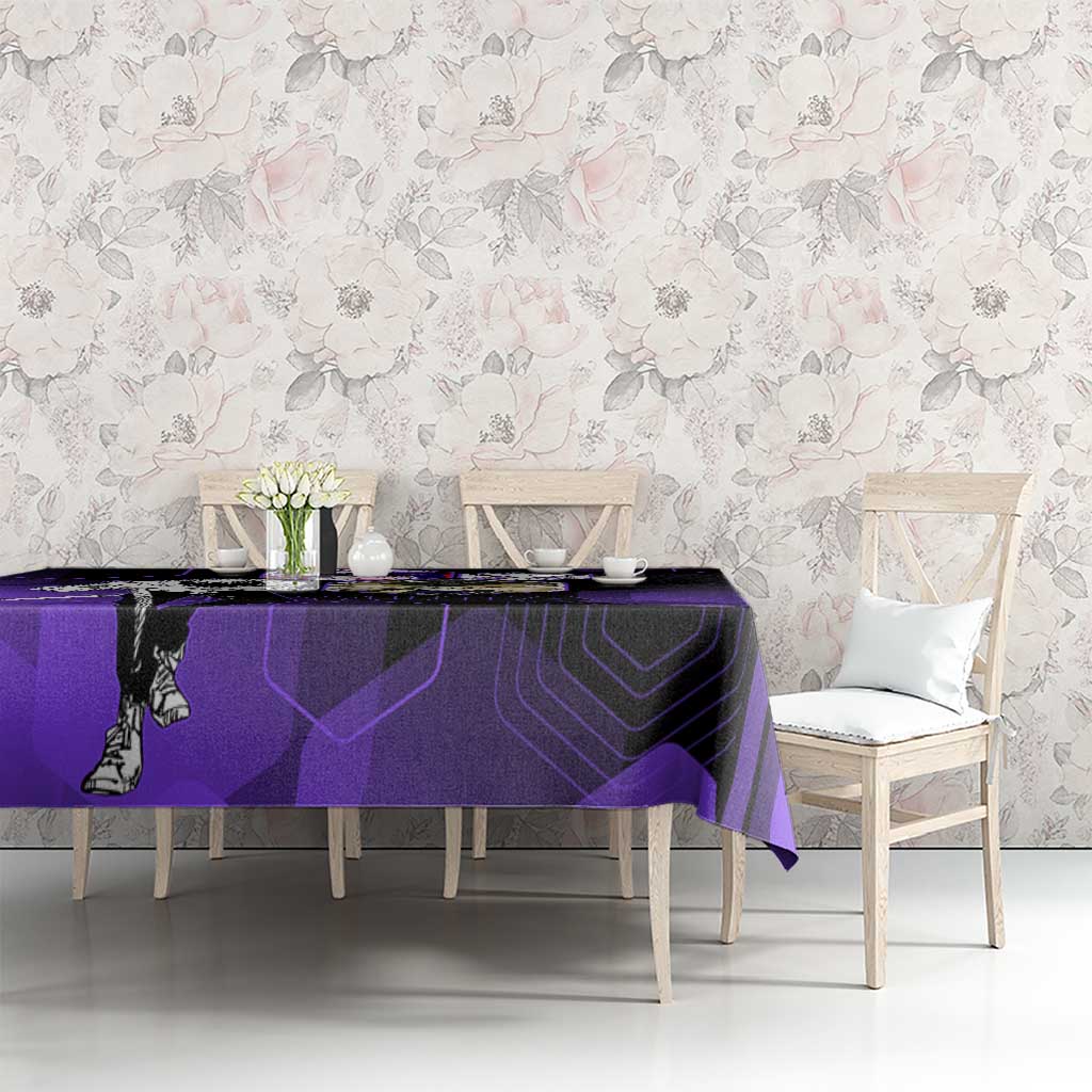 Yuta Okkotsu Jujutsu Kaisen Tablecloth Purple Hexagon Design - The Mazicc