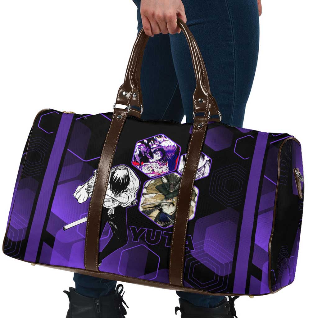 Yuta Okkotsu Jujutsu Kaisen Travel Bag Purple Hexagon Design - The Mazicc