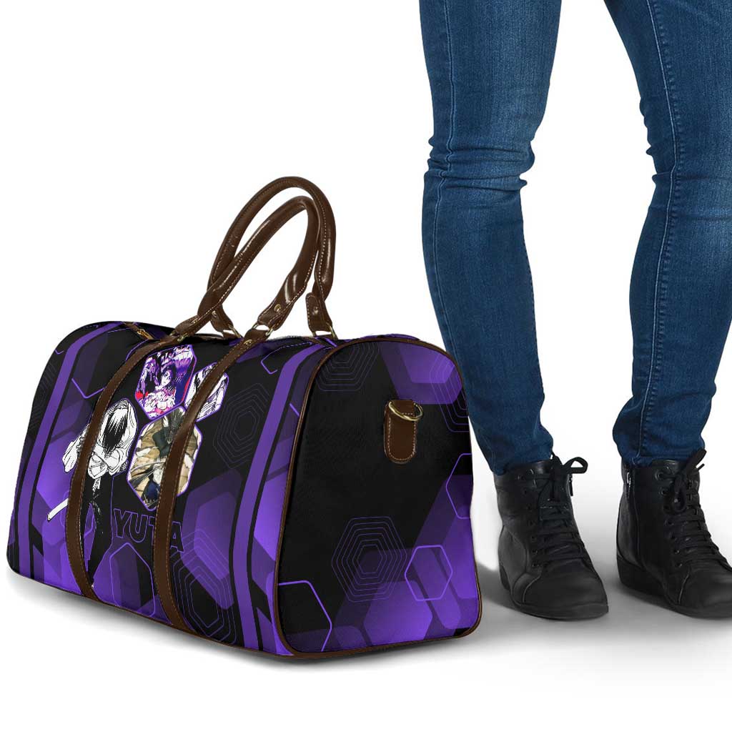 Yuta Okkotsu Jujutsu Kaisen Travel Bag Purple Hexagon Design - The Mazicc