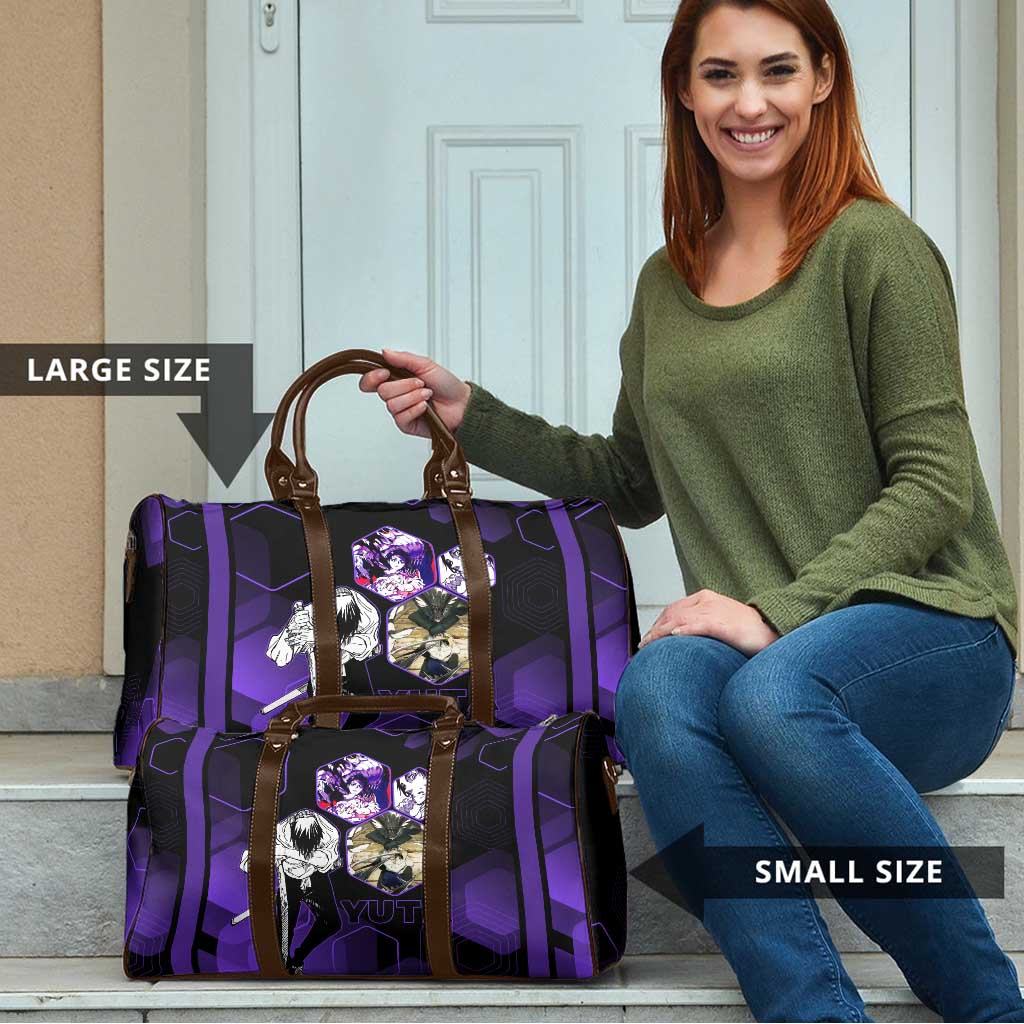 Yuta Okkotsu Jujutsu Kaisen Travel Bag Purple Hexagon Design - The Mazicc