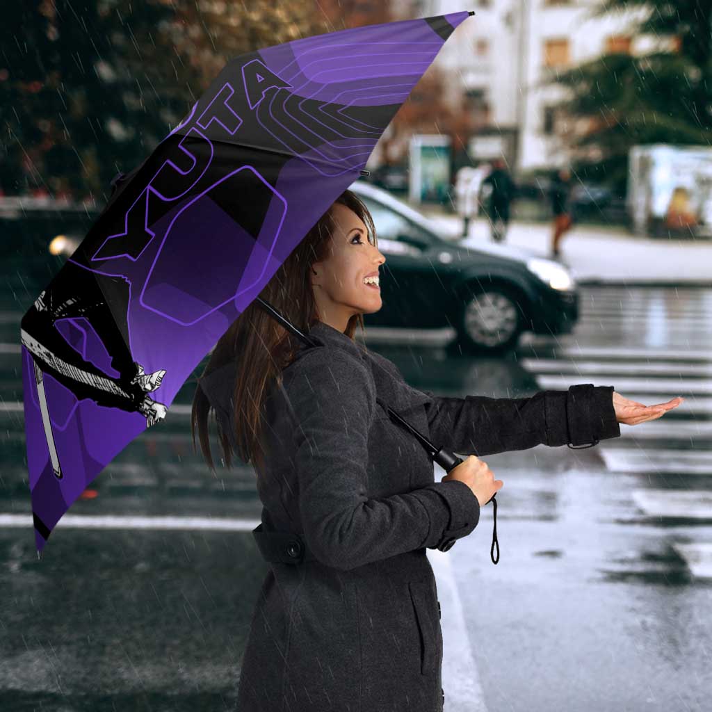 Yuta Okkotsu Jujutsu Kaisen Umbrella Purple Hexagon Design - The Mazicc