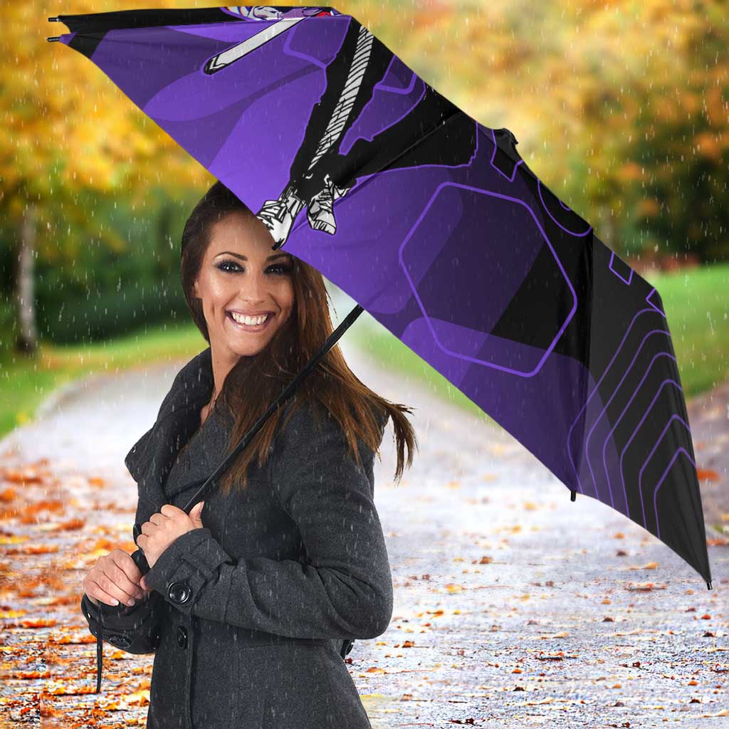 Yuta Okkotsu Jujutsu Kaisen Umbrella Purple Hexagon Design - The Mazicc