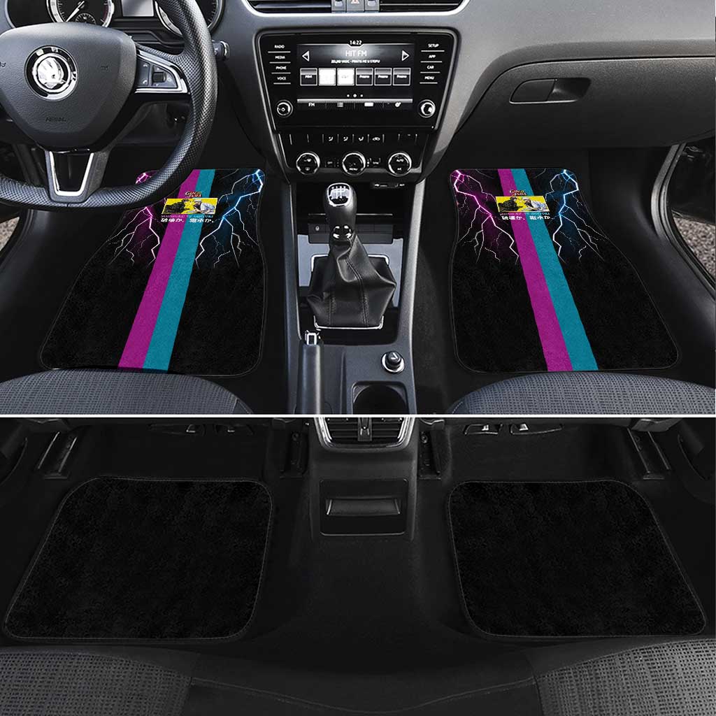 Shinsuke vs Gintoki Gintama Split Lightning Design Car Mats with Sword Duel and Anime Showdown Theme - The Mazicc