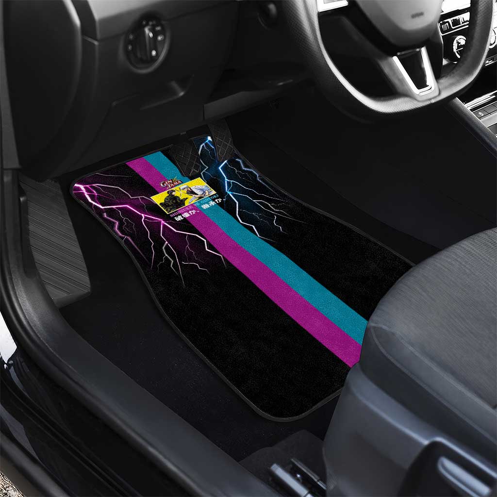 Shinsuke vs Gintoki Gintama Split Lightning Design Car Mats with Sword Duel and Anime Showdown Theme - The Mazicc