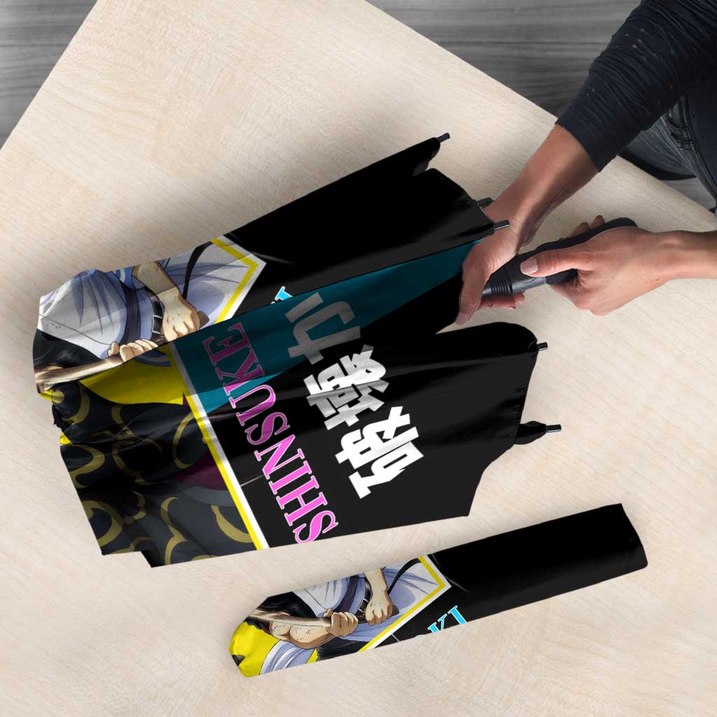 Shinsuke vs Gintoki Gintama Split Lightning Design Umbrella with Sword Duel and Anime Showdown Theme - The Mazicc