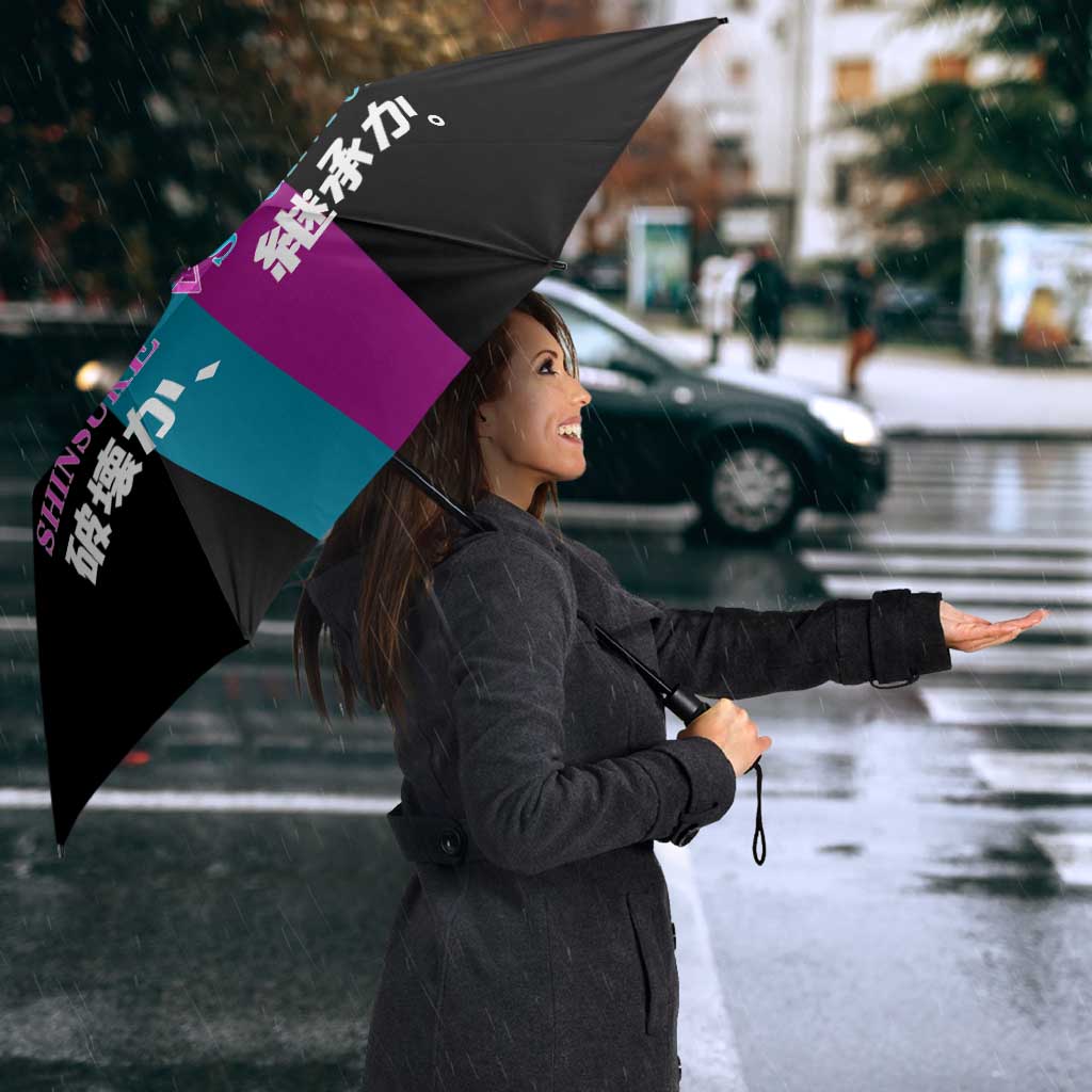 Shinsuke vs Gintoki Gintama Split Lightning Design Umbrella with Sword Duel and Anime Showdown Theme - The Mazicc