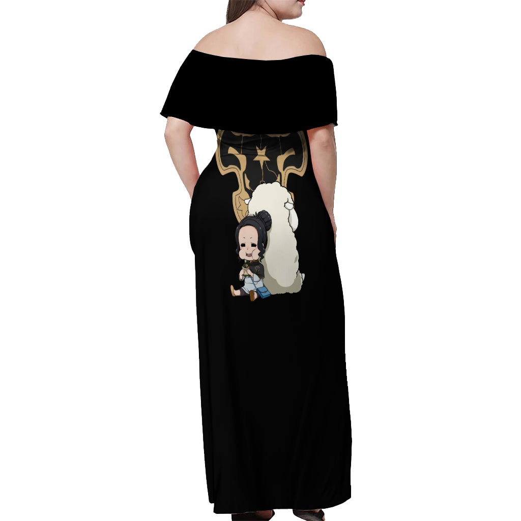 Black Bull Charmy Off Shoulder Maxi Dress