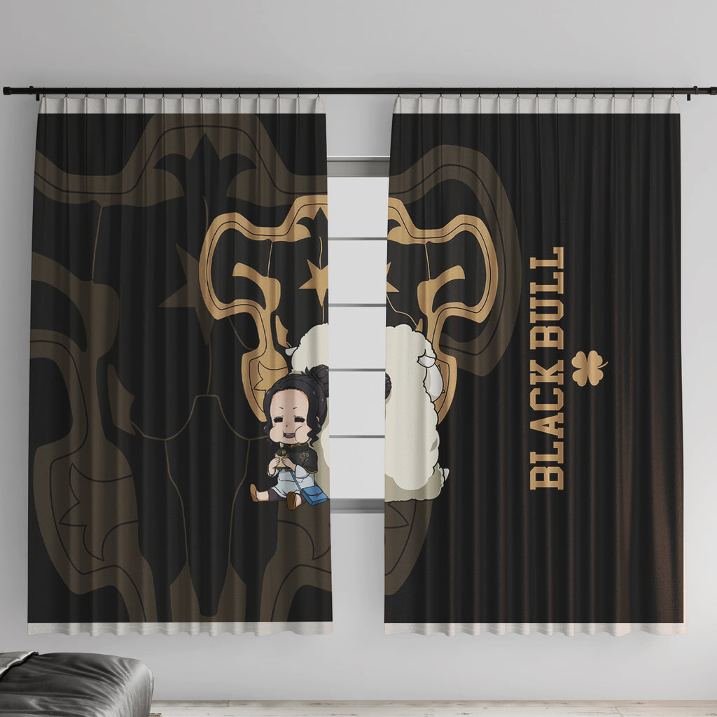 Black Bull Charmy Window Curtain